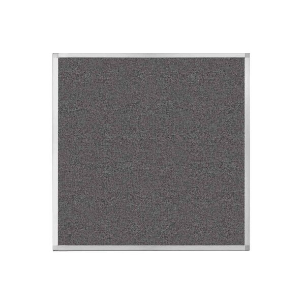 Hush Panel Configurable Cubicle Partition 4' x 4' Charcoal Gray Fabric